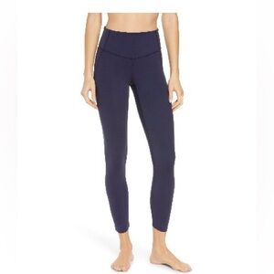 Zella Navy High Waist Studio Lite Pocket  7/8 Legging